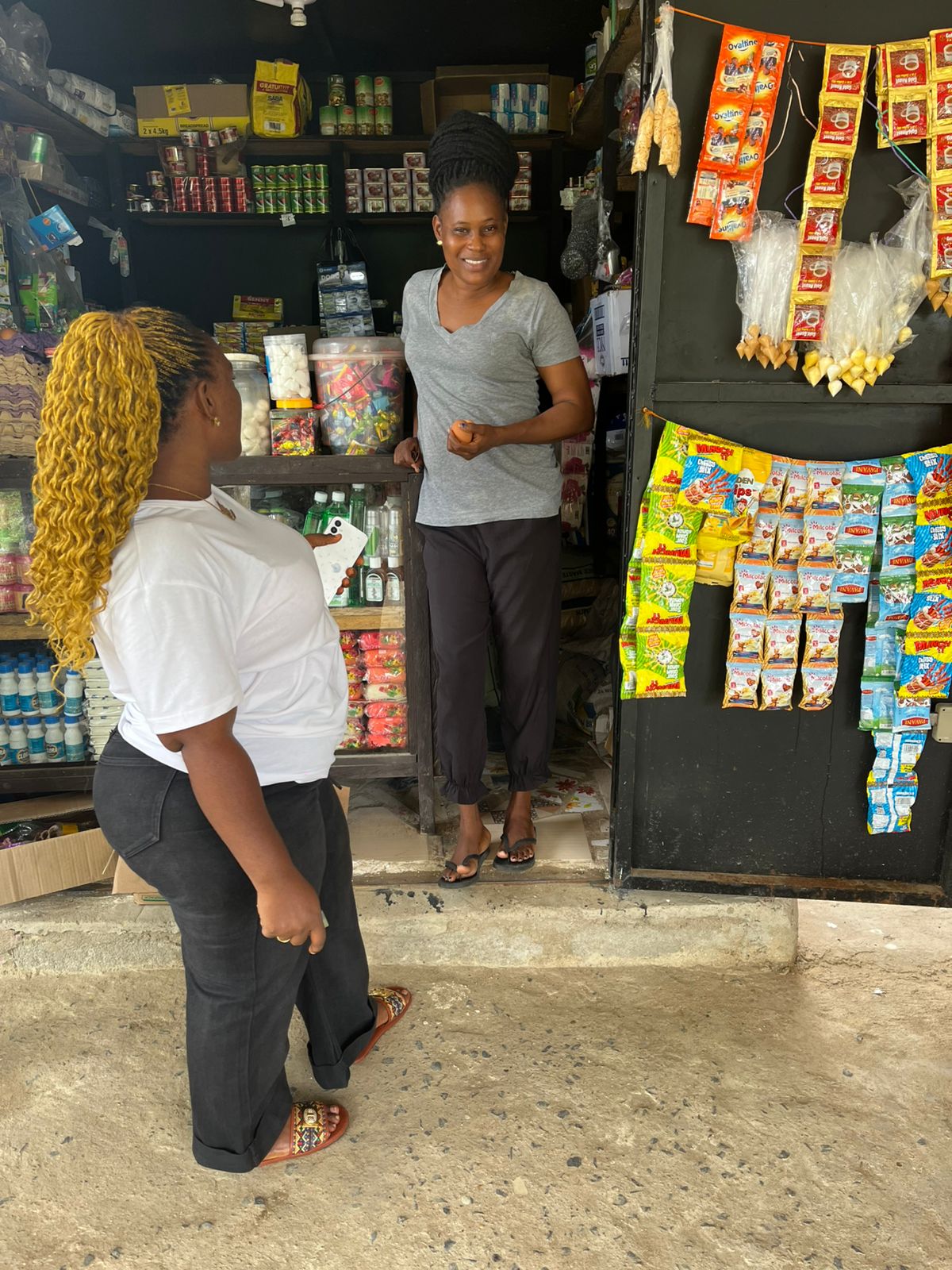 Coran at her shop
